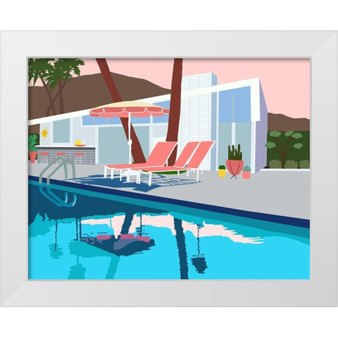 Pool Lounge I White Modern Wood Framed Art Print by Bucheli, Jen