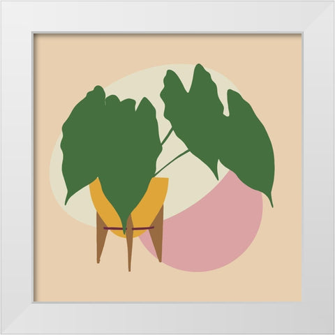 Mod Potted Plant 1 White Modern Wood Framed Art Print by Bucheli, Jen