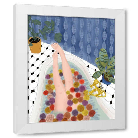 Bubble Bath Dream White Modern Wood Framed Art Print by Bucheli, Jen