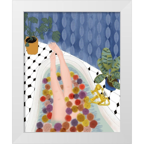 Bubble Bath Dream White Modern Wood Framed Art Print by Bucheli, Jen