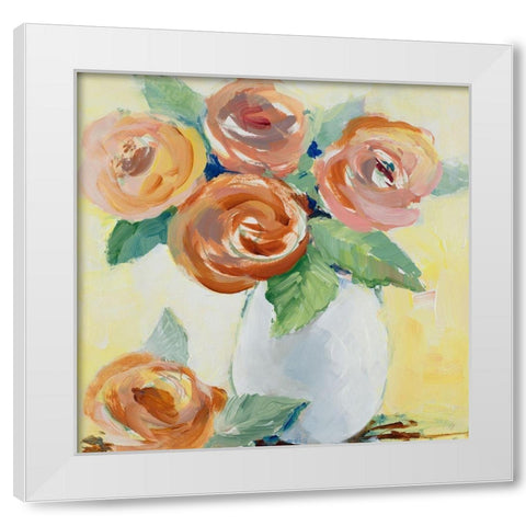 Sunny Blooms White Modern Wood Framed Art Print by Loreth, Lanie
