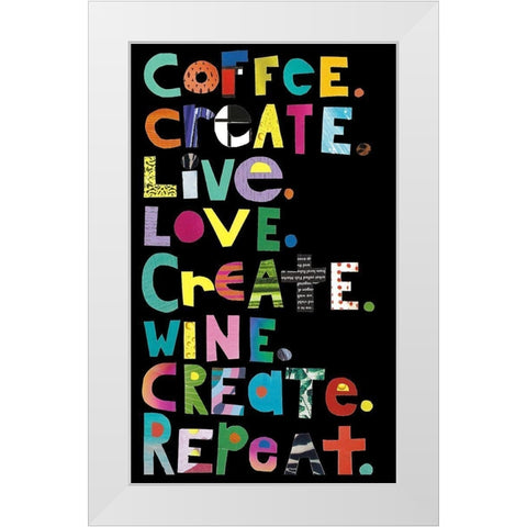 Create White Modern Wood Framed Art Print by Bucheli, Jen