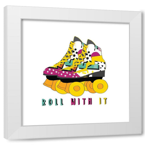 Roll With It White Modern Wood Framed Art Print by Bucheli, Jen