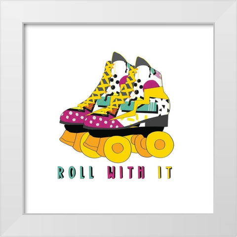 Roll With It White Modern Wood Framed Art Print by Bucheli, Jen