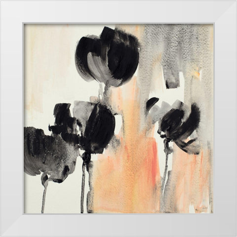 Blushing Tulips II White Modern Wood Framed Art Print by Loreth, Lanie