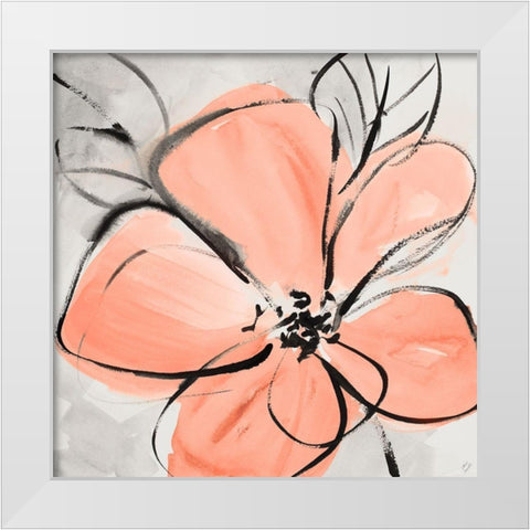 Cafe Rose III White Modern Wood Framed Art Print by Loreth, Lanie