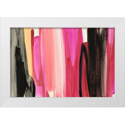 Linear Rainbow I White Modern Wood Framed Art Print by Loreth, Lanie