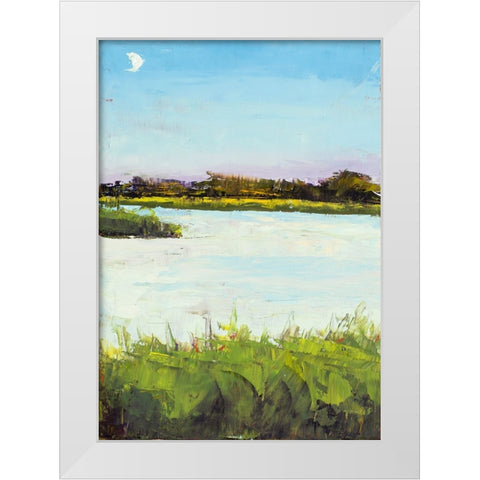 Inlet View White Modern Wood Framed Art Print by Green, Jenny
