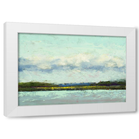 Distance Of The Ocean White Modern Wood Framed Art Print by Green, Jenny