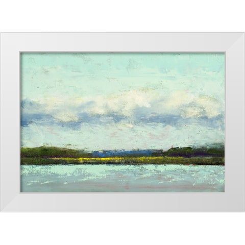 Distance Of The Ocean White Modern Wood Framed Art Print by Green, Jenny