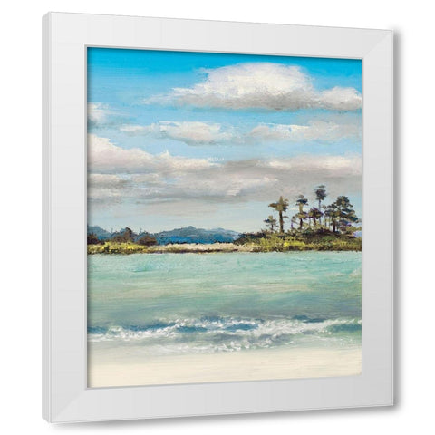 Approaching The Seashore White Modern Wood Framed Art Print by Green, Jenny