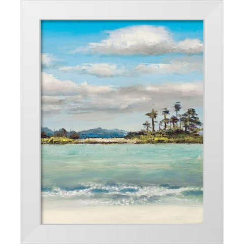 Approaching The Seashore White Modern Wood Framed Art Print by Green, Jenny