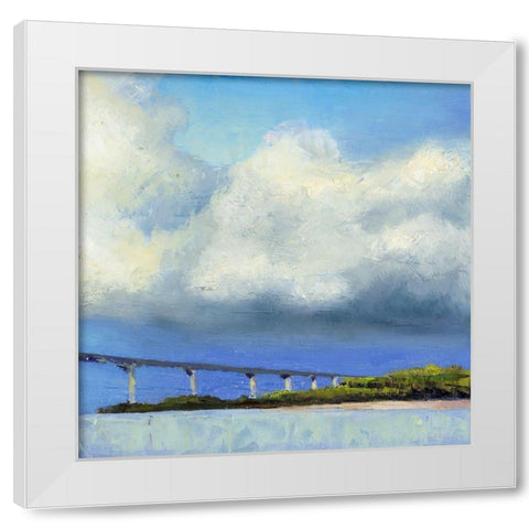Approaching The Bridge White Modern Wood Framed Art Print by Green, Jenny