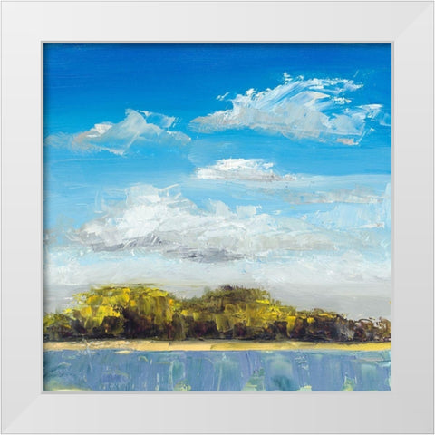 Approaching Shore White Modern Wood Framed Art Print by Green, Jenny