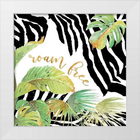 Roam Free White Modern Wood Framed Art Print by Pinto, Patricia