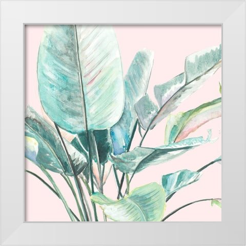Jungle Leaf II White Modern Wood Framed Art Print by Pinto, Patricia