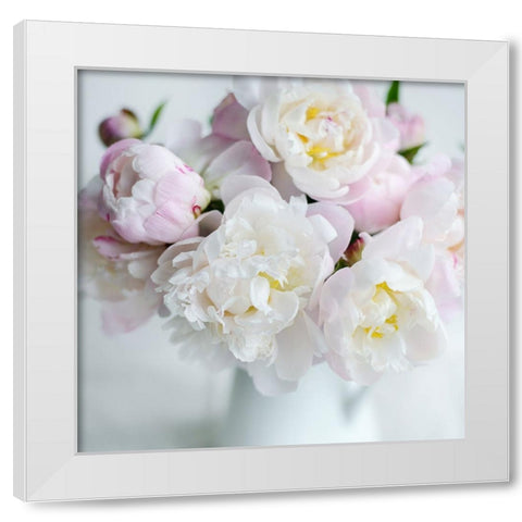 Soft Petal Lane White Modern Wood Framed Art Print by Gardner, Sarah