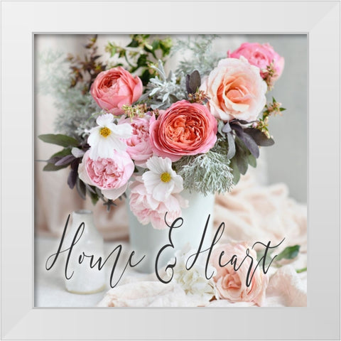 Home And Heart White Modern Wood Framed Art Print by Gardner, Sarah