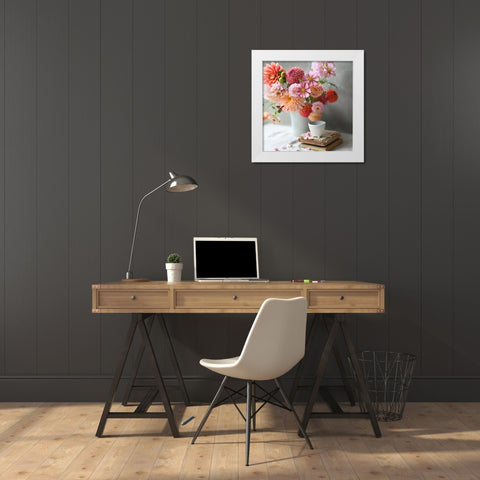 Garden Love White Modern Wood Framed Art Print by Gardner, Sarah