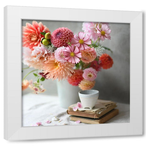 Garden Love White Modern Wood Framed Art Print by Gardner, Sarah