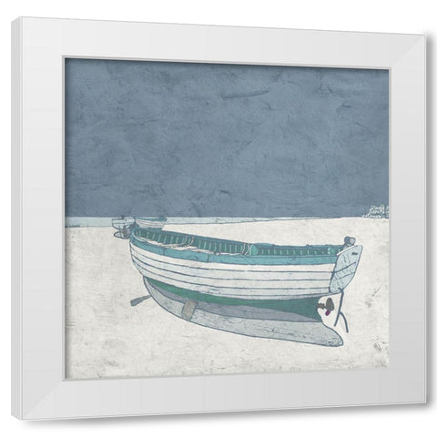 Docked Ashore I White Modern Wood Framed Art Print by Mabat, Ynon