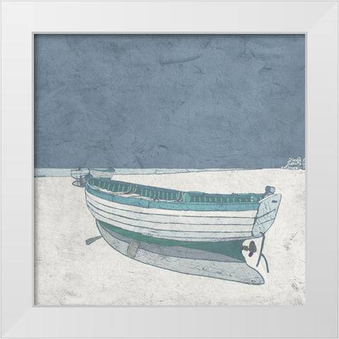 Docked Ashore I White Modern Wood Framed Art Print by Mabat, Ynon