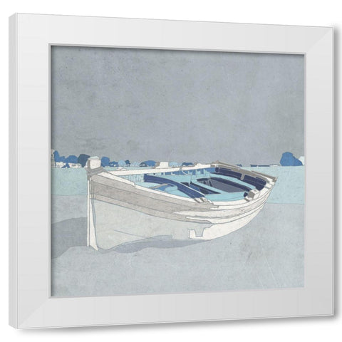 Docked Ashore II White Modern Wood Framed Art Print by Mabat, Ynon