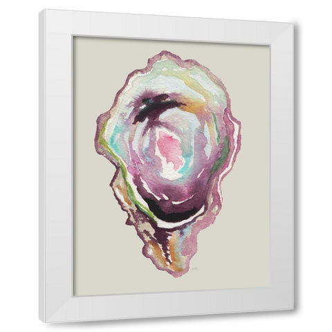 Oyster I White Modern Wood Framed Art Print by Medley, Elizabeth