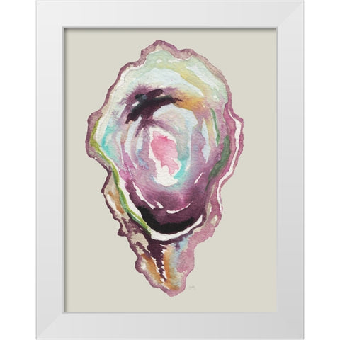 Oyster I White Modern Wood Framed Art Print by Medley, Elizabeth