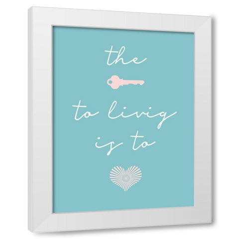 The Key White Modern Wood Framed Art Print by SD Graphics Studio