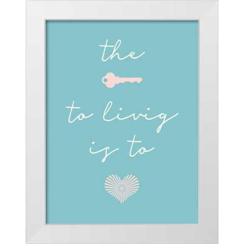 The Key White Modern Wood Framed Art Print by SD Graphics Studio
