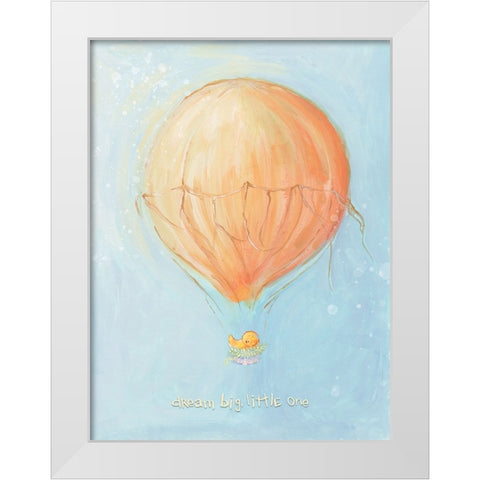 Dream Big Little One White Modern Wood Framed Art Print by Diannart