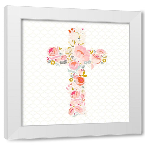 Cross Bouquet II White Modern Wood Framed Art Print by Gardner, Sarah