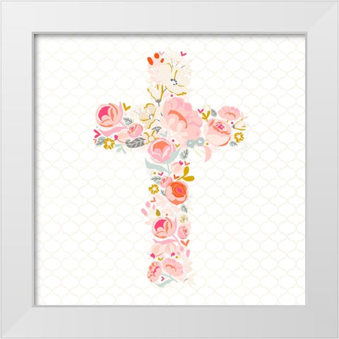 Cross Bouquet II White Modern Wood Framed Art Print by Gardner, Sarah