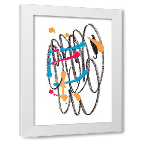 Splash Of Color White Modern Wood Framed Art Print by Bryant, Susan