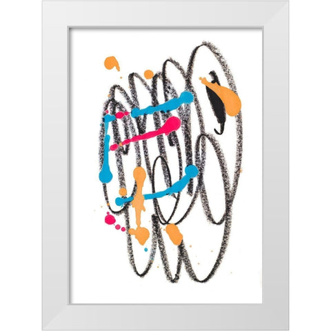 Splash Of Color White Modern Wood Framed Art Print by Bryant, Susan