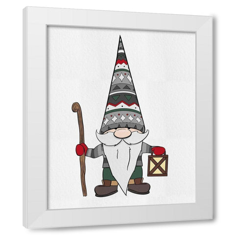 Nature Gnomes II White Modern Wood Framed Art Print by Edwins, Hugo