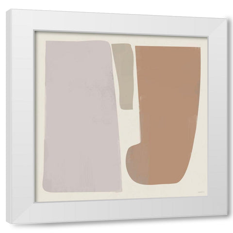Machine Parts Abstract White Modern Wood Framed Art Print by Meneely, Dan