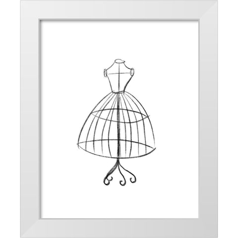 Visions of Fashion II White Modern Wood Framed Art Print by Quach, Anna