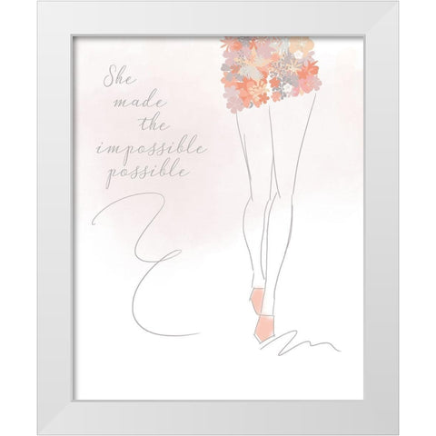 Impossibly Possible White Modern Wood Framed Art Print by Quach, Anna