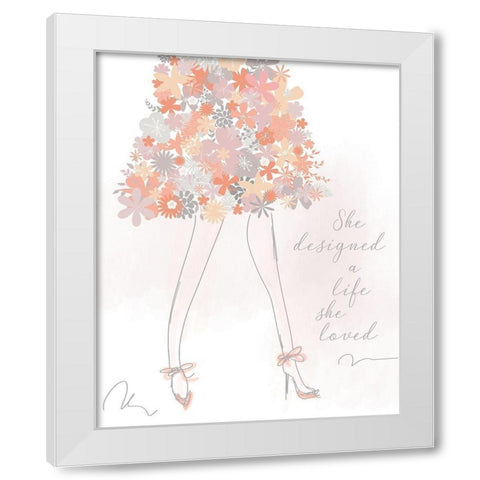 She Designed a Life She Loved White Modern Wood Framed Art Print by Quach, Anna