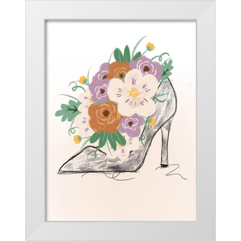 Floral Bloom Heel White Modern Wood Framed Art Print by Quach, Anna