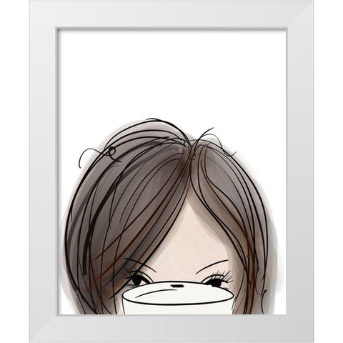 Visions of Hair Style II White Modern Wood Framed Art Print by Quach, Anna