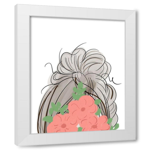 Visions of Hair Styles I White Modern Wood Framed Art Print by Quach, Anna