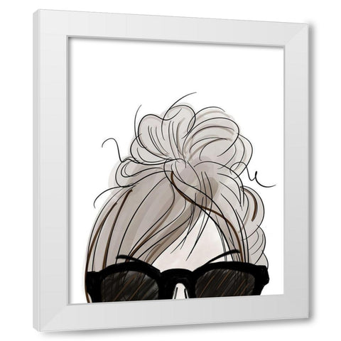 Visions of Hair Style IV White Modern Wood Framed Art Print by Quach, Anna