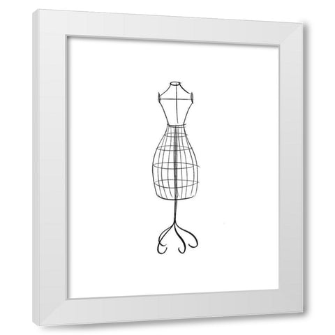 Visions of Fashion V White Modern Wood Framed Art Print by Quach, Anna