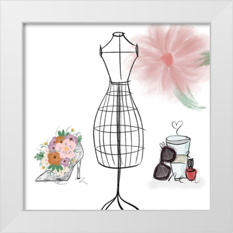 Visions of Fashion VI White Modern Wood Framed Art Print by Quach, Anna