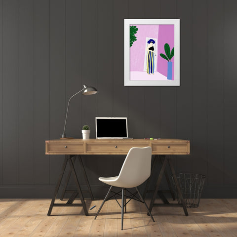 Dress and Ready II White Modern Wood Framed Art Print by Quach, Anna