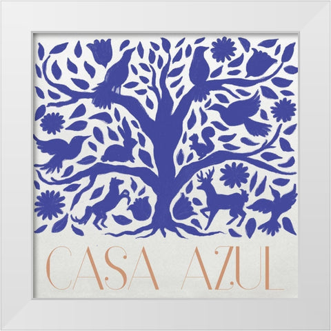 Casa Azul White Modern Wood Framed Art Print by Medley, Elizabeth