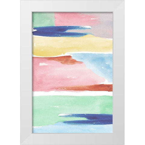 Rainbow Explosion II White Modern Wood Framed Art Print by Medley, Elizabeth